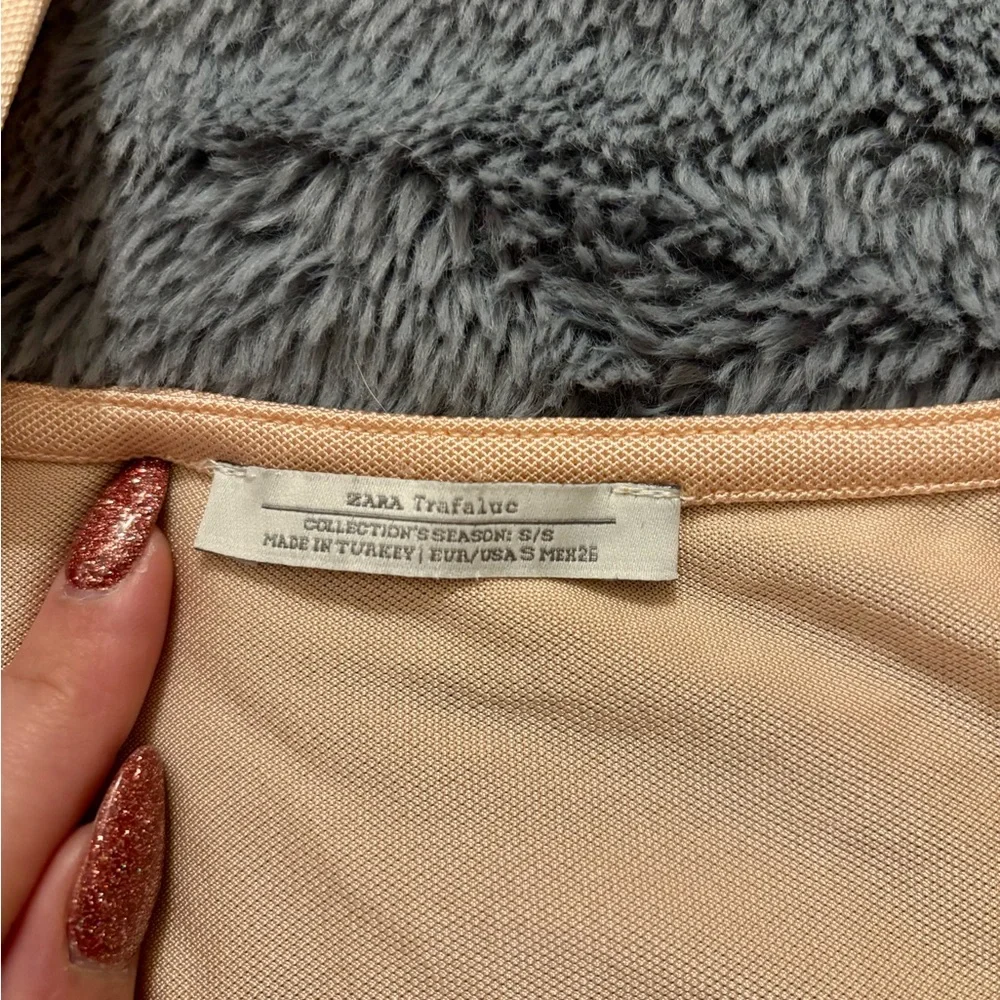 Zara Trafaluc Blush Pink Crop Top - Small - Picture 3 of 3